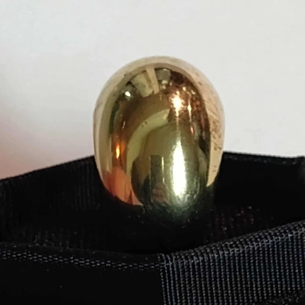 MODA AL MASSIMO(R) 18K YELLOW GOLD OVER BRONZE POLISHED DOME RING - size 7